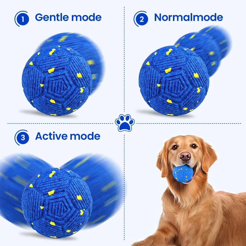 Smart Interactive Dog Ball, Indestructible E-TPU Toy for Aggressive Chewers, Automatic Moving,Waterproof Rechargeable Ball Toys