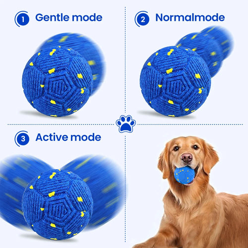 Smart Interactive Dog Ball, Indestructible E-TPU Toy for Aggressive Chewers, Automatic Moving,Waterproof Rechargeable Ball Toys