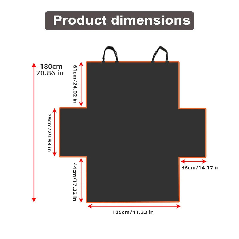 Hammock Car Seat Cover — Waterproof, Non-Slip, Fits Most Cars